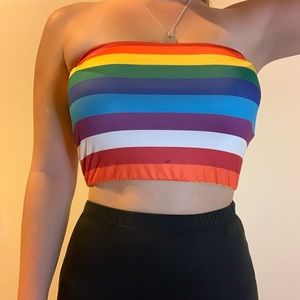 Rainbow tube top